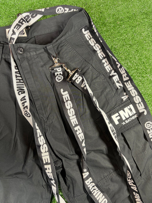 Bape X Jessie Reyez 6 Pocket Black Cargo Pants Size XL