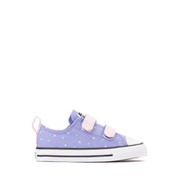 Converse Purple Chuck Taylor Toddler 2V Polka Dot Trainers Size 2 A15904B