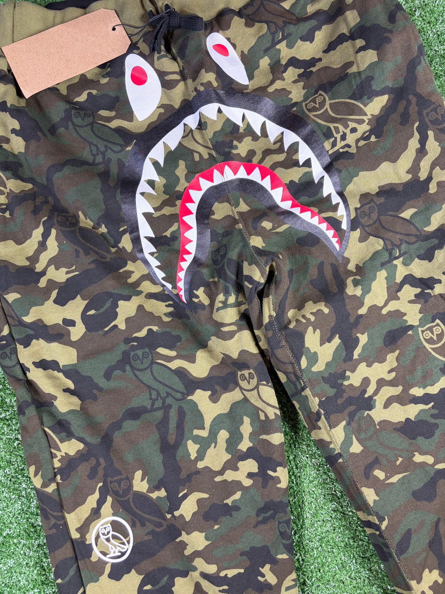 BAPE x OVO Woodland Camo Shark Reversible Sweatpants XXL