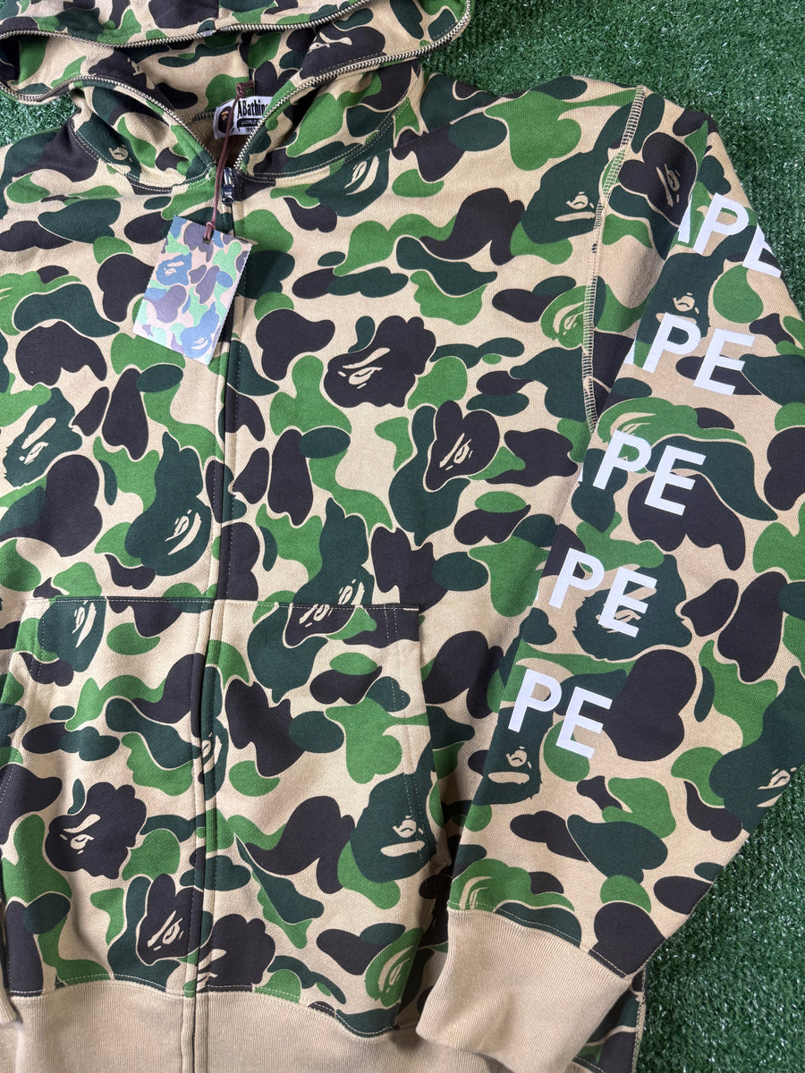 BAPE Big ABC Camo Relaxed Fit Full Zip Hoodie Size XL