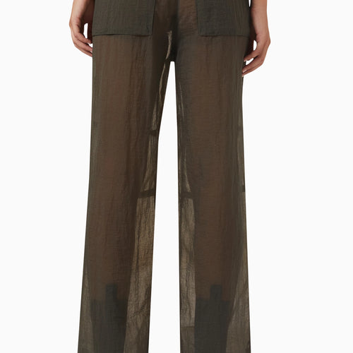 Kith Women's Nuru Sheer Parachute Pant - Dark Green 25 MSRP: $210
