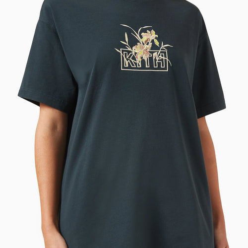 KITH Women's Iris Box Logo Vintage Tee - Navy XS MSRP: $110