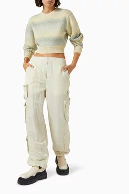 Kith Women's Ainsley Cargo Nylon Trouser - Off White 24 MSRP: $220