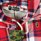 Bape London Plaid Check Wide Pullover Hoodie Size XXL