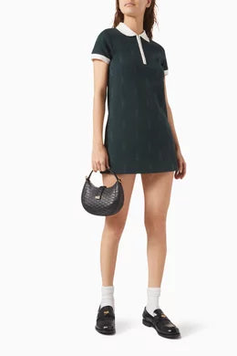 Kith Women's Taylen Pique Logo Knit Dress - Dark Green L MSRP: $165