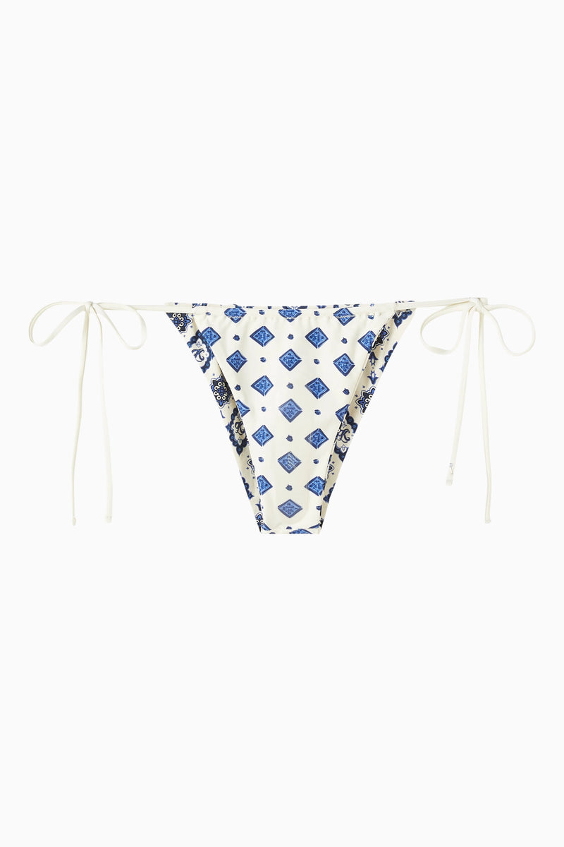 Kith Women's Tova Baroque Tile Tie Bottom - Beige M MSRP: $85