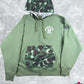 Bape X Undefeated Green Color Camo Zip-Up Hoodie Medium
