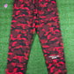 BAPE X Faze Clan Red Camo Sweatpants Size Large