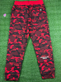 BAPE X Faze Clan Red Camo Sweatpants Size Small