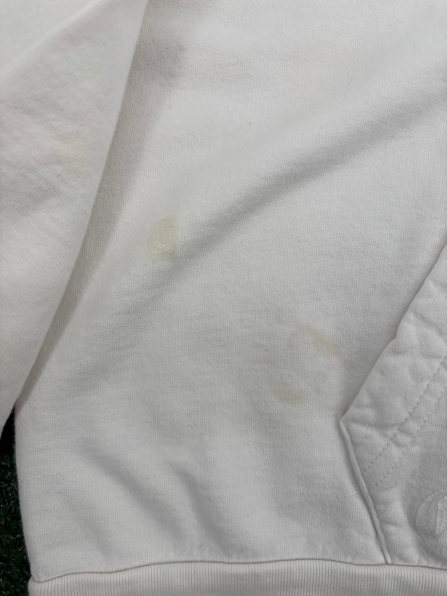 Chrome Hearts "F You' T-Bar Logo White Zip-Up Hoodie Size Large