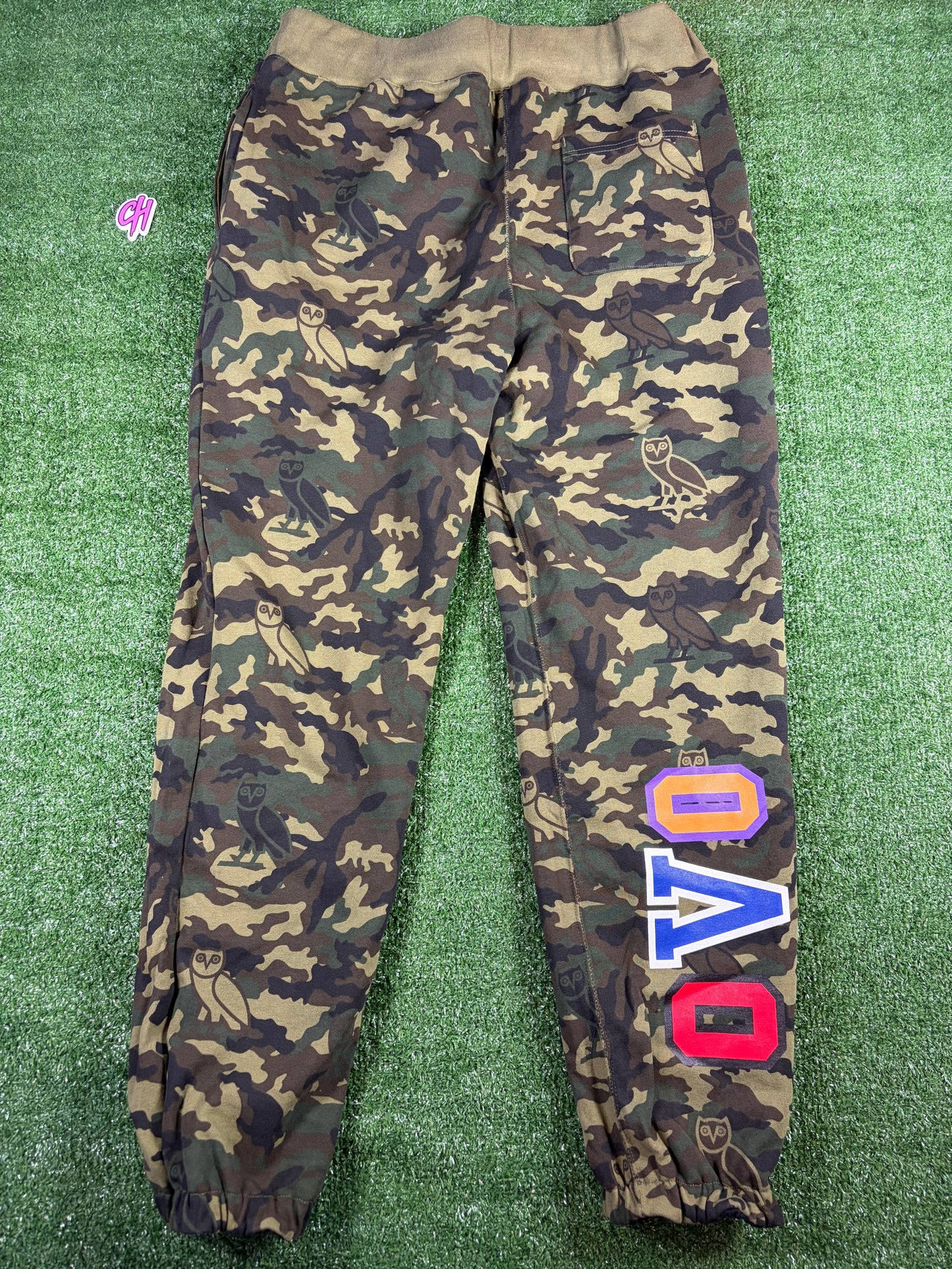 BAPE x OVO Woodland Camo Shark Reversible Sweatpants XXL