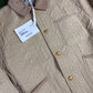 Bape Black Beige Quilted Collared Jacket Size Medium