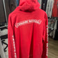 Chrome Hearts Scroll Logo Pullover Hoodie “Red” Size XL