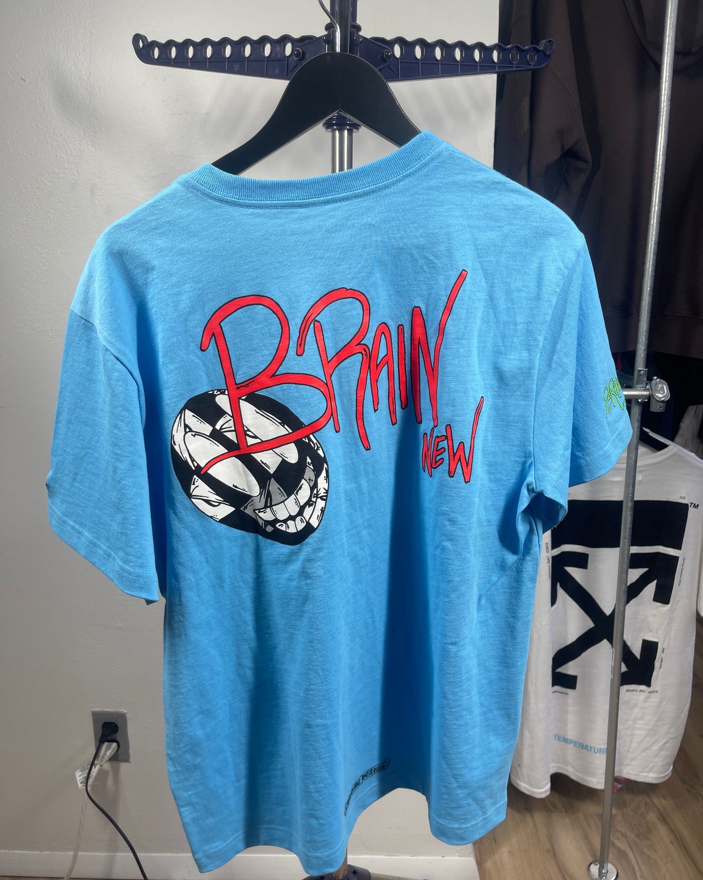 Chrome Hearts Matty Boy Brain Blue S/S T-Shirt Size Large