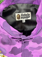 Bape Purple Camo Tiger Padded China Jacket Size Small