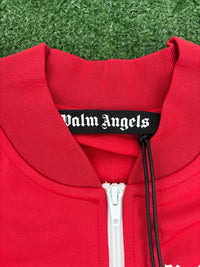 Palm Angels Red/Black Striped Bomber Track Jacket Size Medium (MSRP: $565.00)