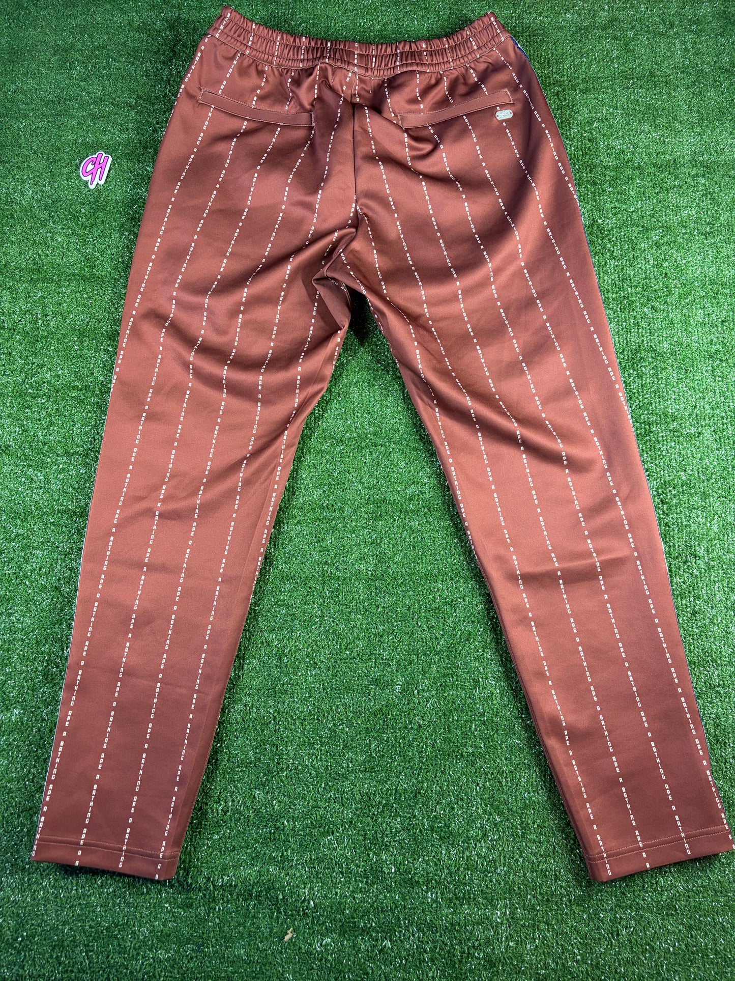 BAPE Text stripe Jersey Track Pants Size Large