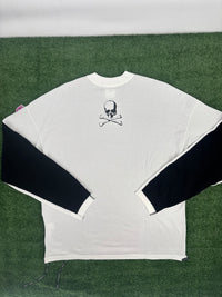 Mastermind World Split Color Black/White L/S T-Shirt Size Medium (MSRP: $950)