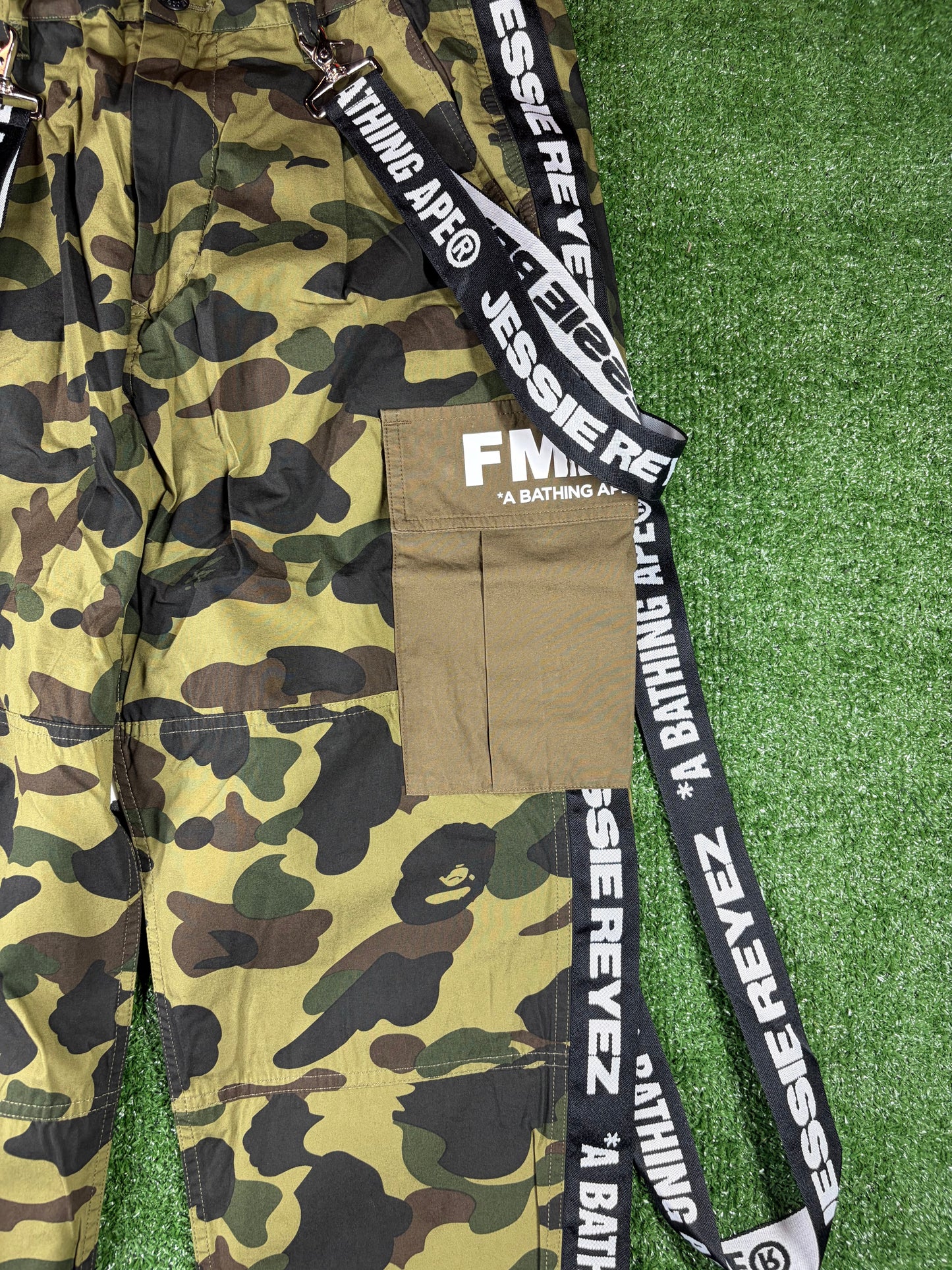 Bape X Jessie Reyez Green 6 Pocket Cargo Pants Size XL