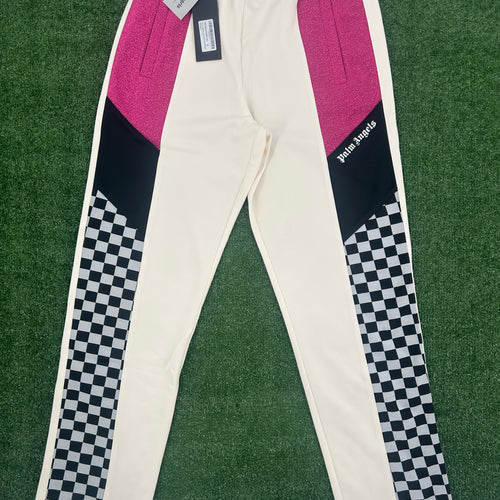 Palm Angels Colorblock Track Pant White & Fuchsia Medium Brand New