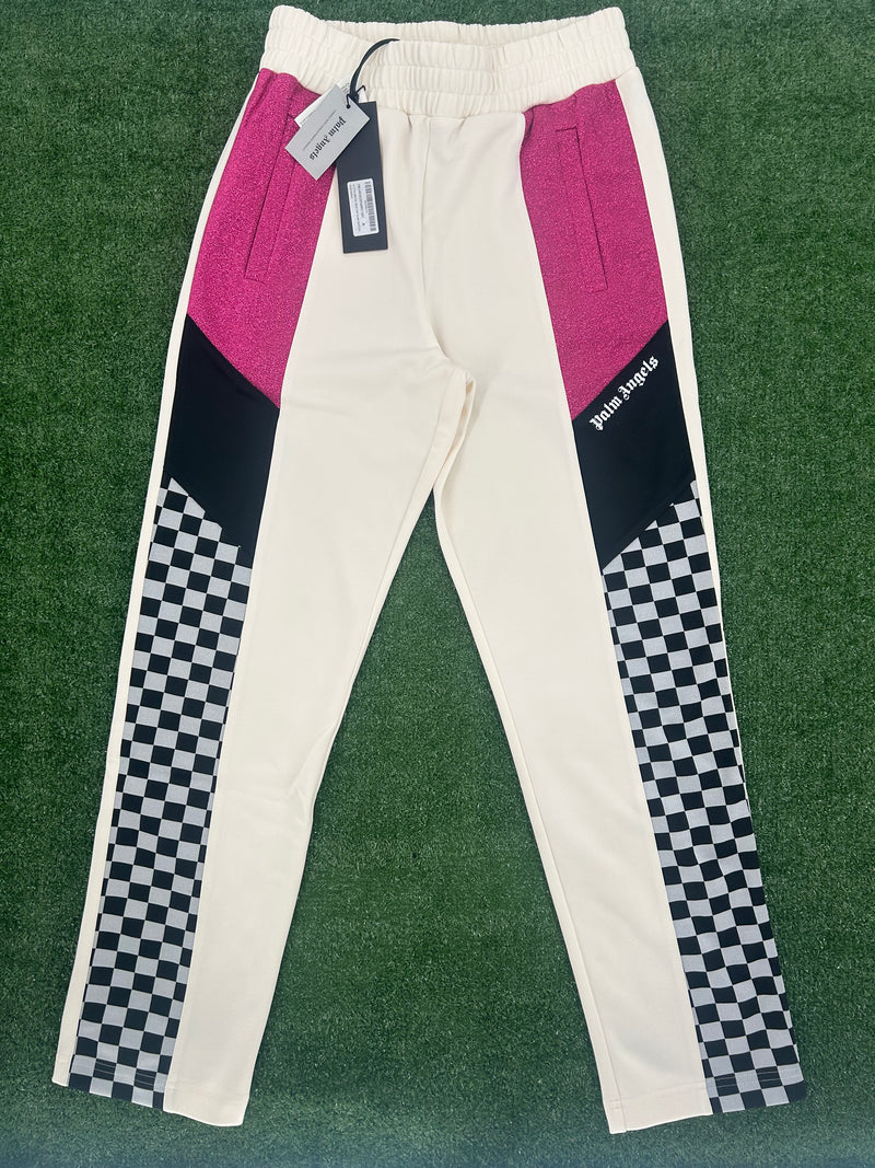 Palm Angels Colorblock Track Pant White & Fuchsia Medium Brand New