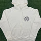 Chrome Hearts Miami Horseshoe Logo White Hoodie Size Large