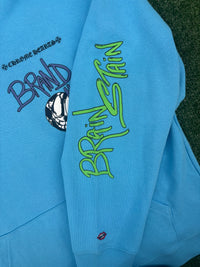 Chrome Hearts Matty Boy Brain New Blue Hoodie Size Large