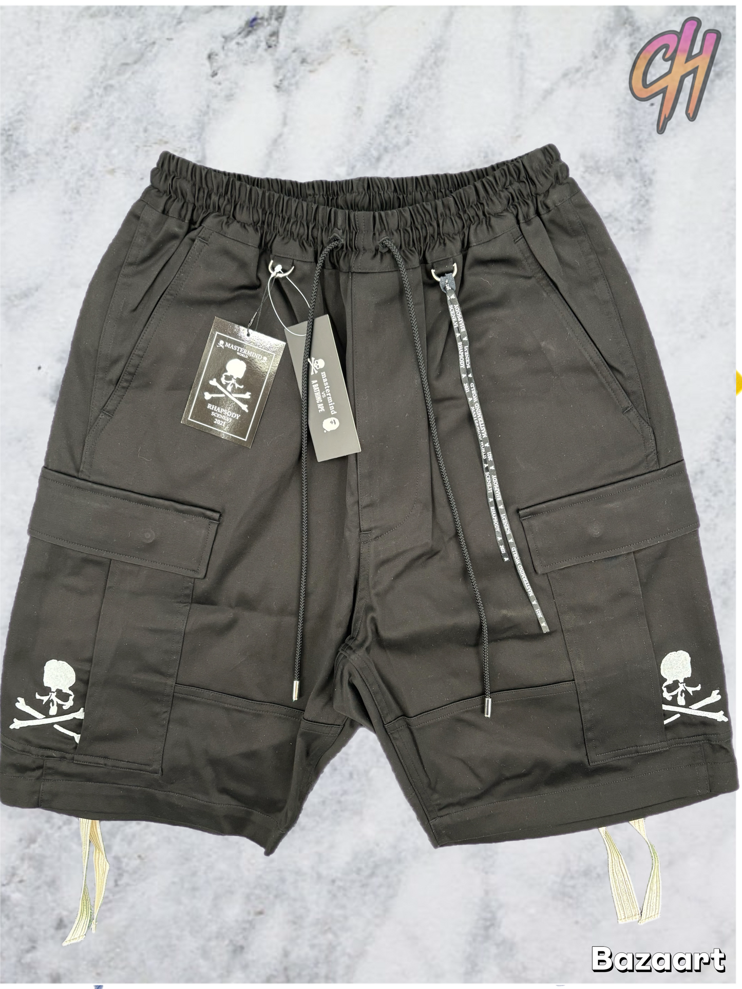Mastermind Masterseed Black Cargo Short Pants Size Small (MSRP: $1,409)