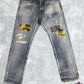 Bape 1999 Type-02 Camo Distressed Jeans Size Large