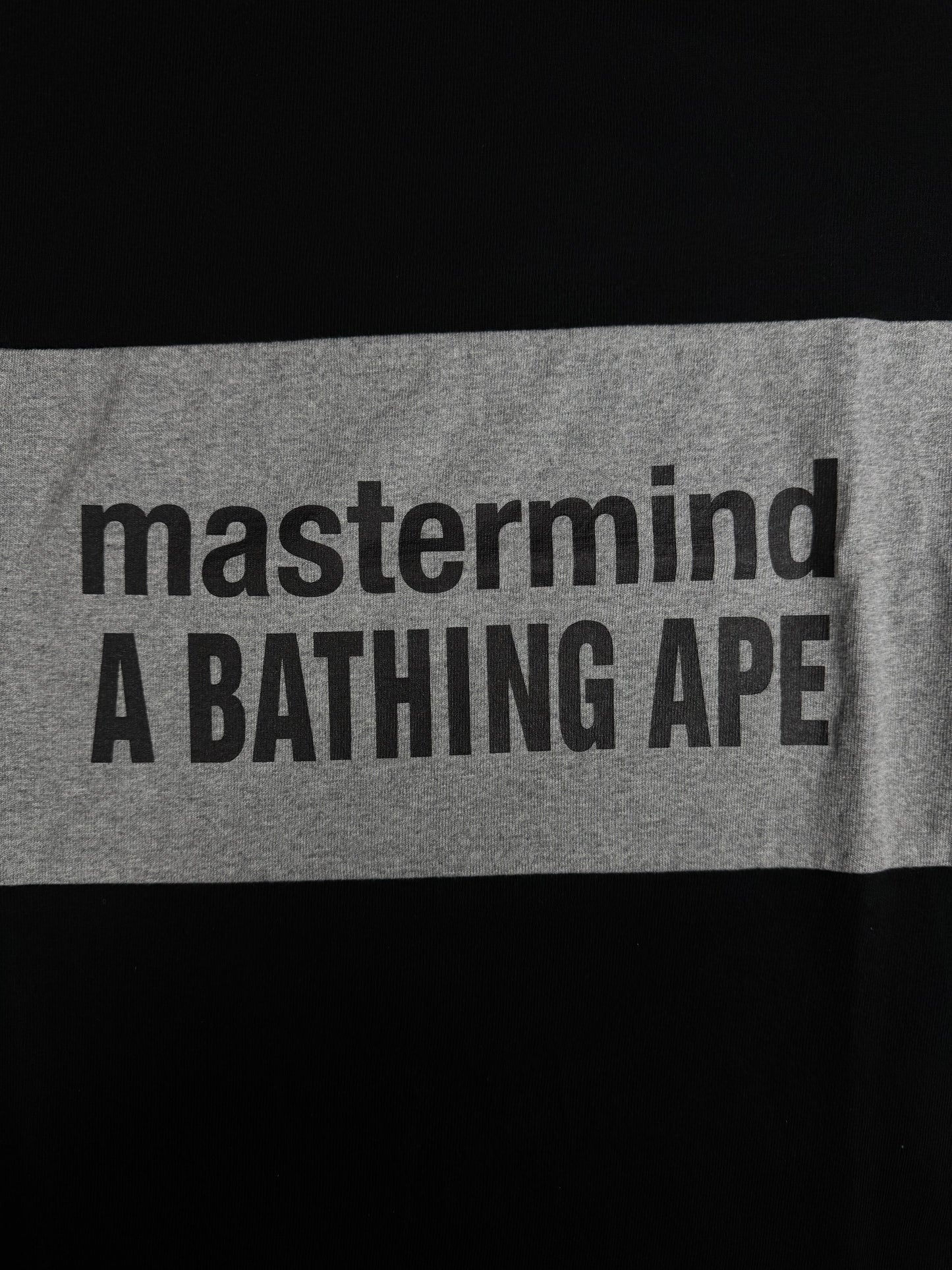 Mastermind X Bape Stripe College Black T-Shirt Size Small