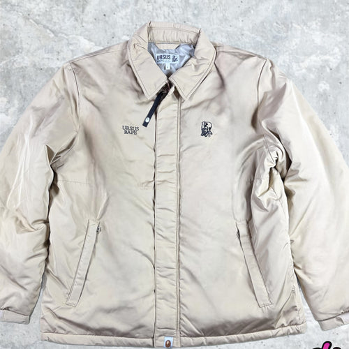 BAPE X Ursus Beige Puffer Blouson Jacket Size Large