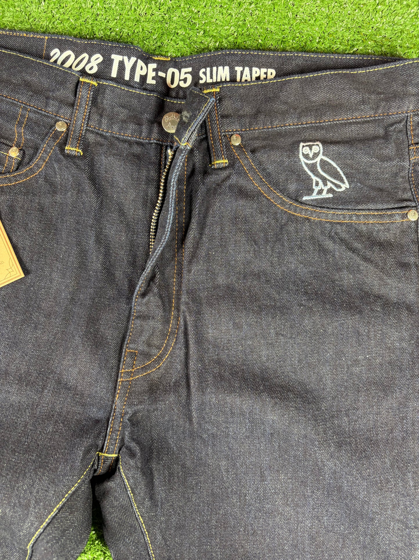 BAPE X OVO 2008 Type-05 Navy Denim Pants Size Medium