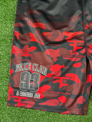Bape X Faze Clan Red Camo Game Shorts Size XL
