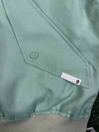 Bape Black Teal Satin Bomber Jacket Size Large (MSRP: $900.00)