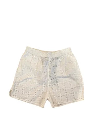 KITH Women's Allium Seamed Track Shorts - Off White LG ( MSRP: $114)