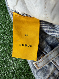 RHUDE Authentic Reza Denim Double Knee Indigo Pants Mens Size Extra Small (XS) MSRP:$975.00