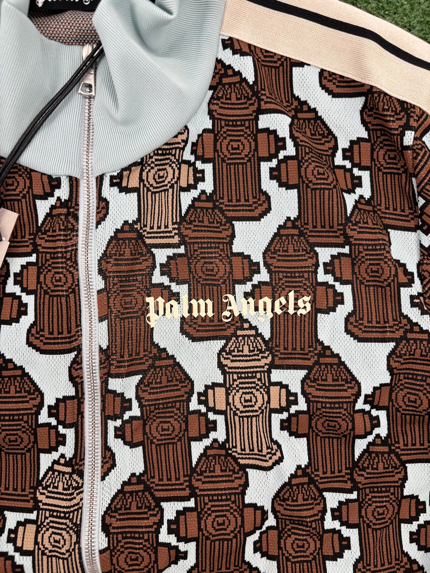 Palm Angels Fire Hydrant Jacquard Track Jacket Size XXL (MSRP: $695.00)