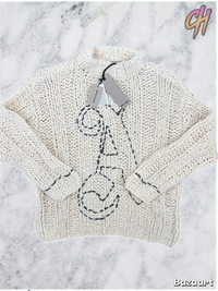 Palm Angels Butter Black Knitted A Sweater Size XS (MSRP: $1,232.00)