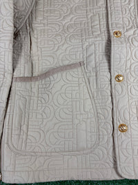 Bape Black Beige Quilted Collared Jacket Size Medium