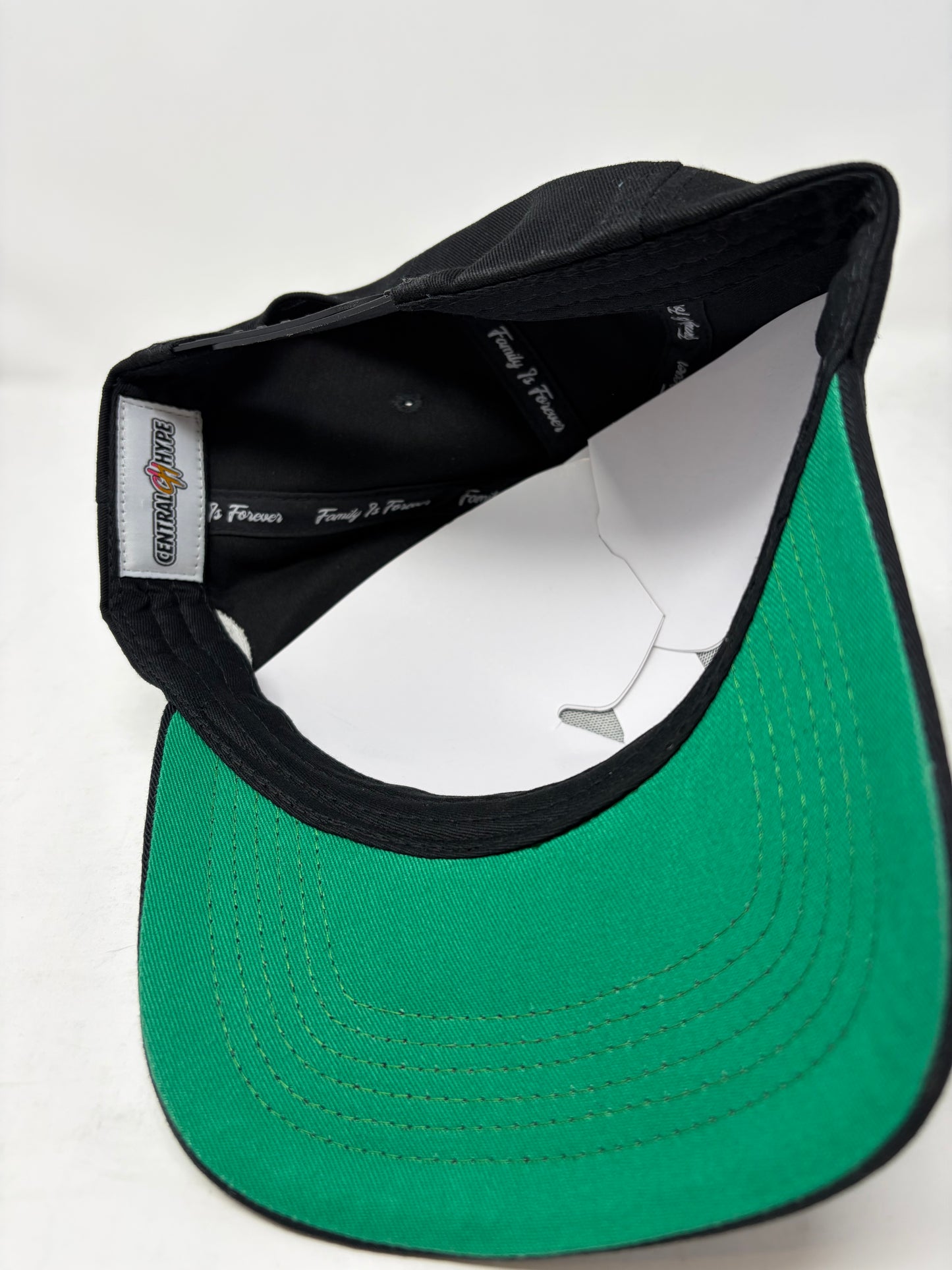 Central Hype Embroidered Rose Logo Black Snapback Hat