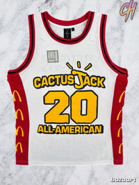 Travis Scott x McDonald's Cactus Jack All American White Jersey Size Large