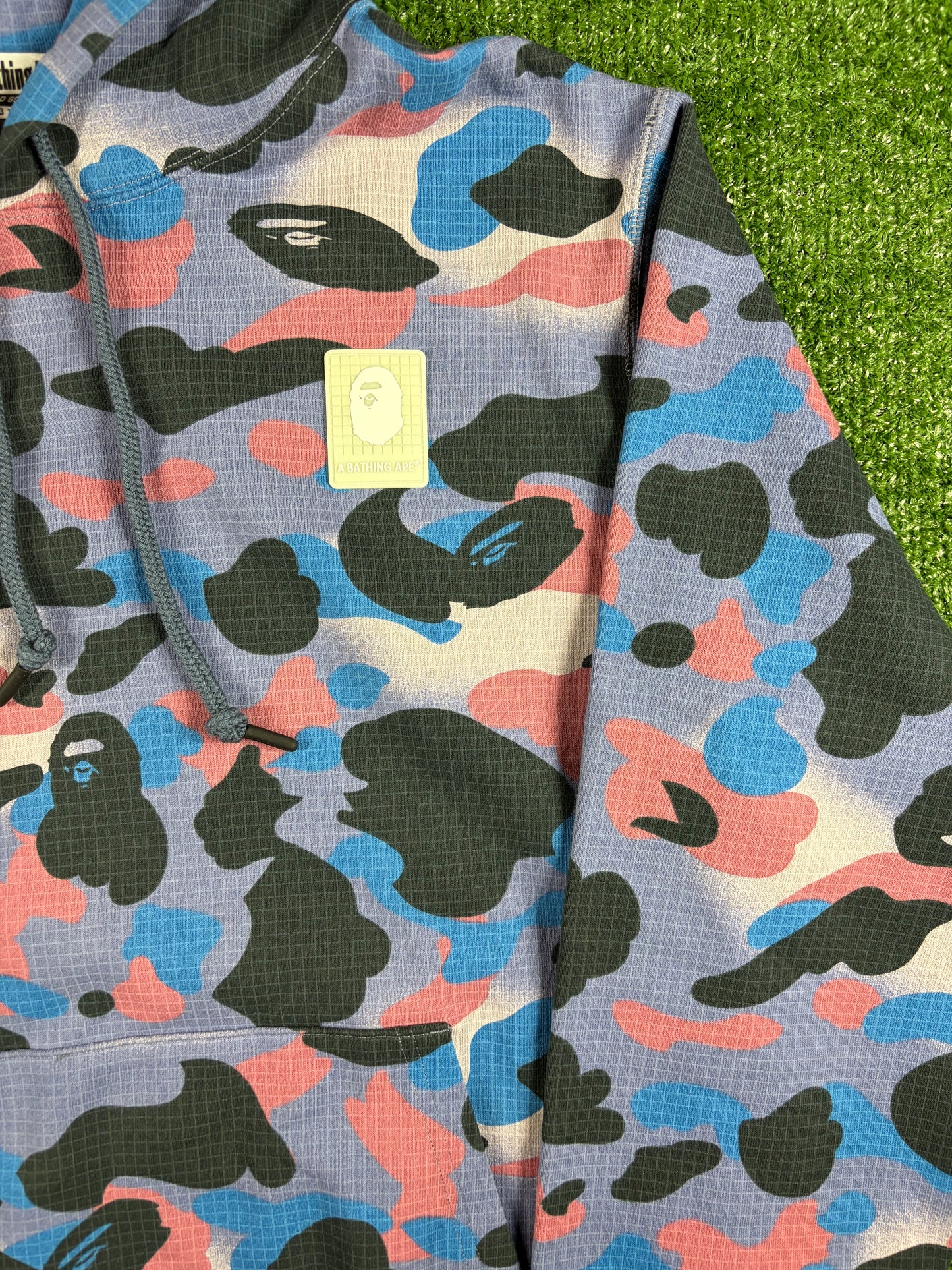 BAPE 1st Camo Multi-Color Grey Pullover Hoodie Size XL