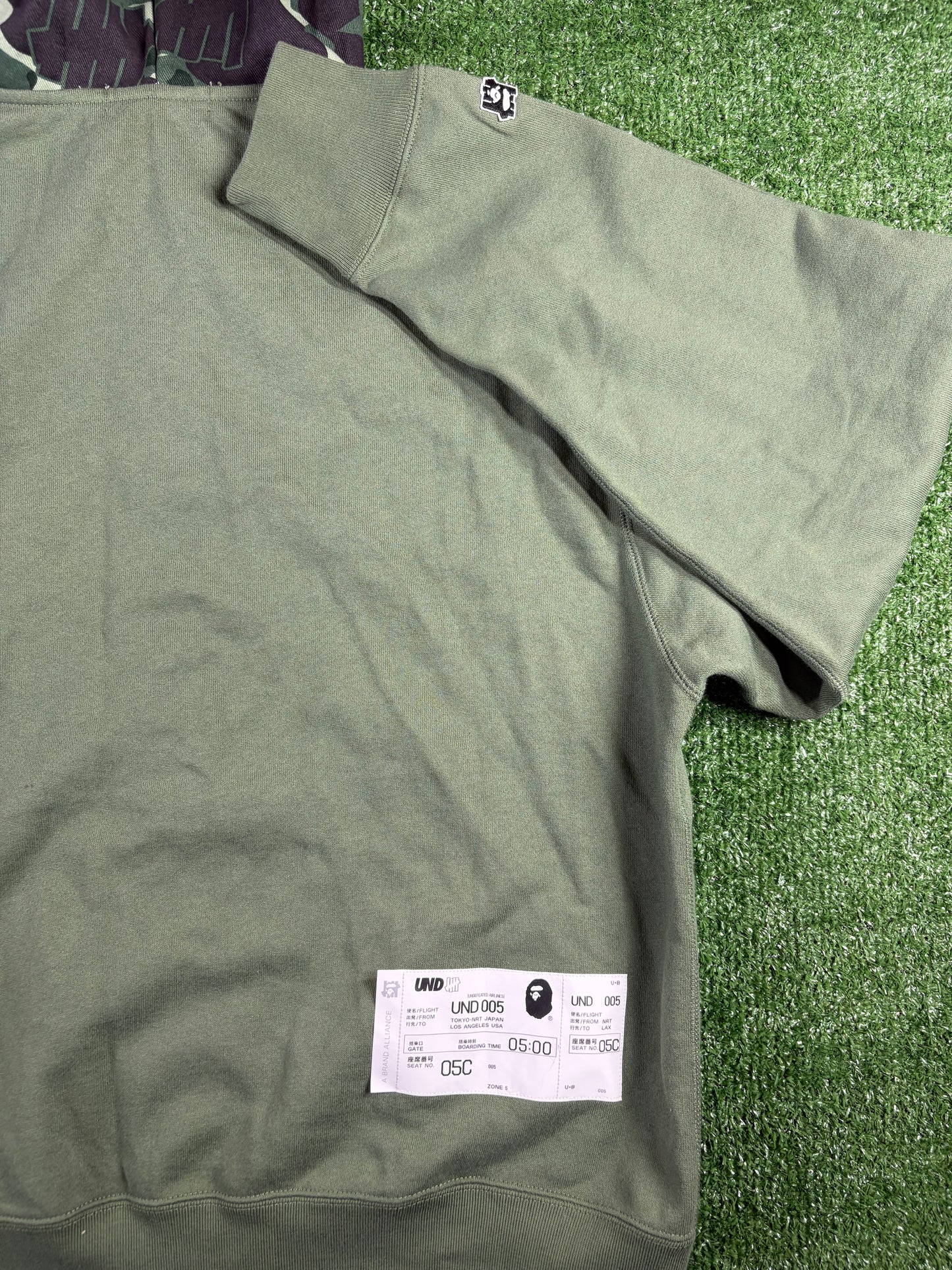 Bape X Undefeated Green Color Camo Zip-Up Hoodie Medium