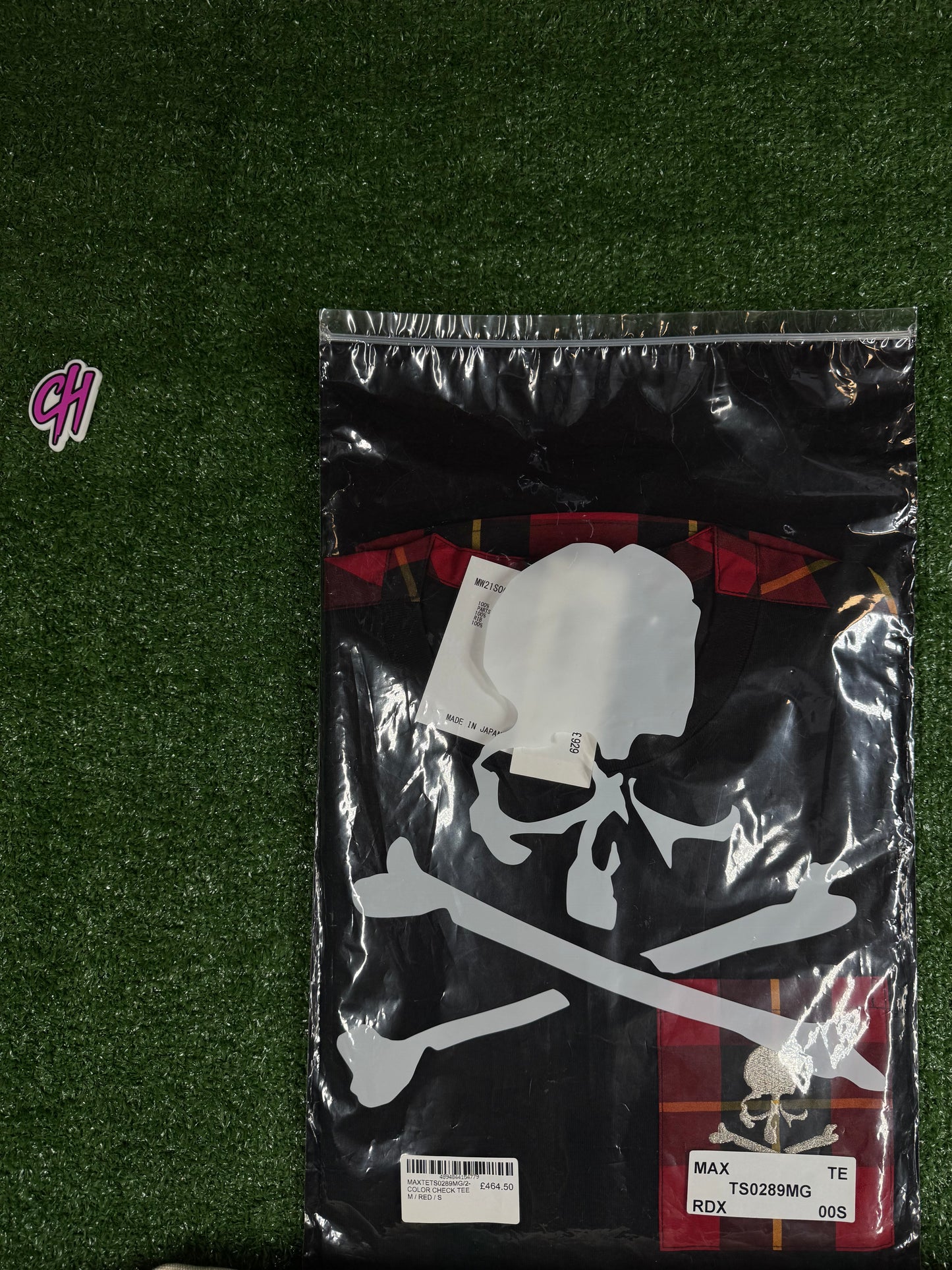 Mastermind Vs. Bape Red 2-Color Check T-Shirt Size Small