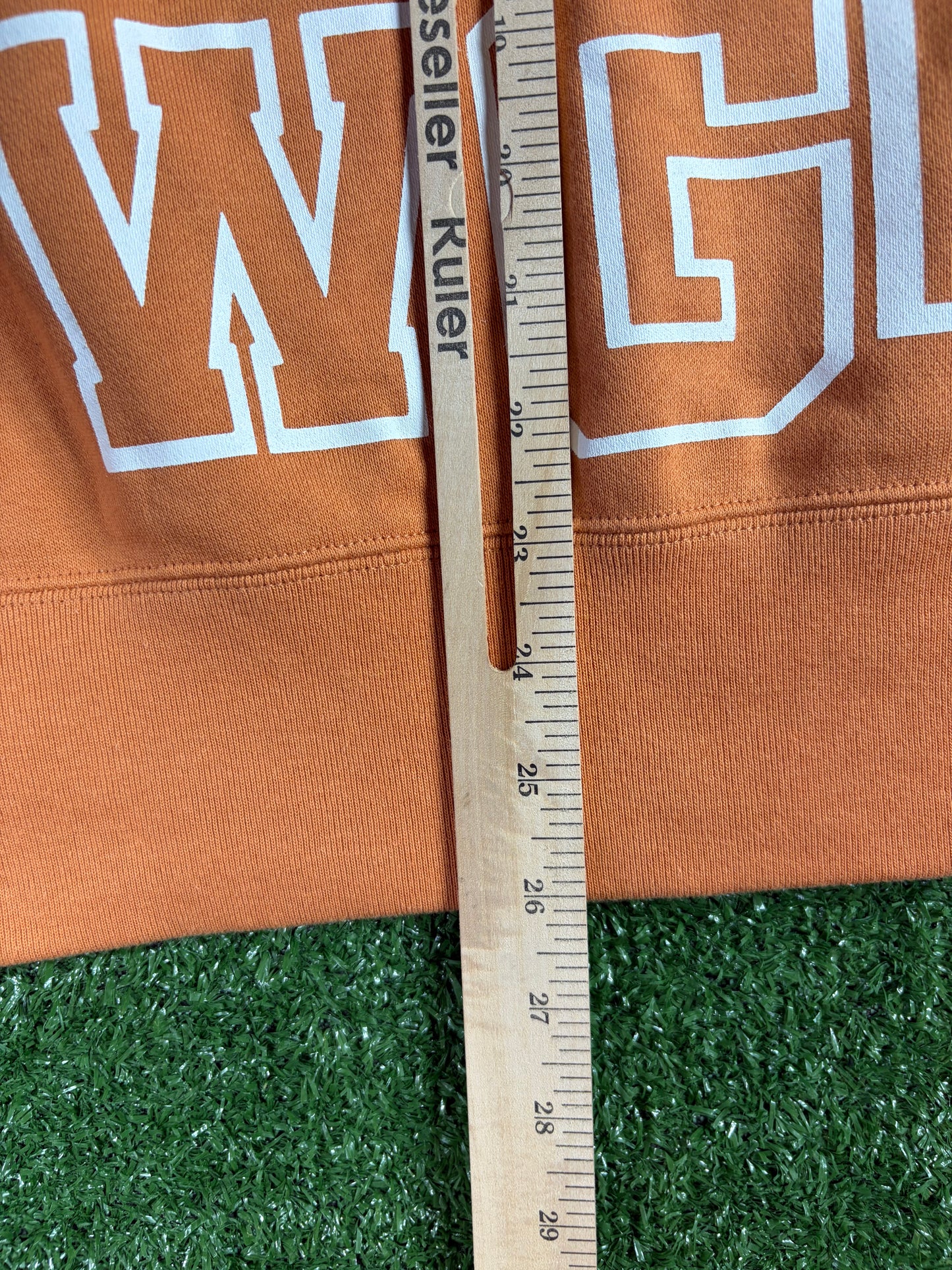 BAPE Embroidered Orange Shark Crewneck Sweater Large