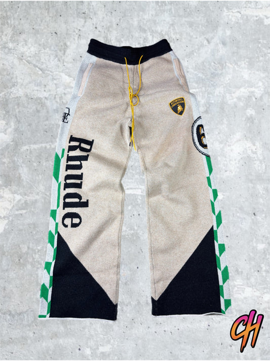 Men's RHUDE X Lamborghini Authentic Knitted Track Pants XL MSRP: $2,357