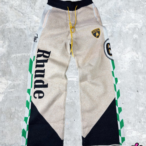 Men's RHUDE X Lamborghini Authentic Knitted Track Pants XL MSRP: $2,357