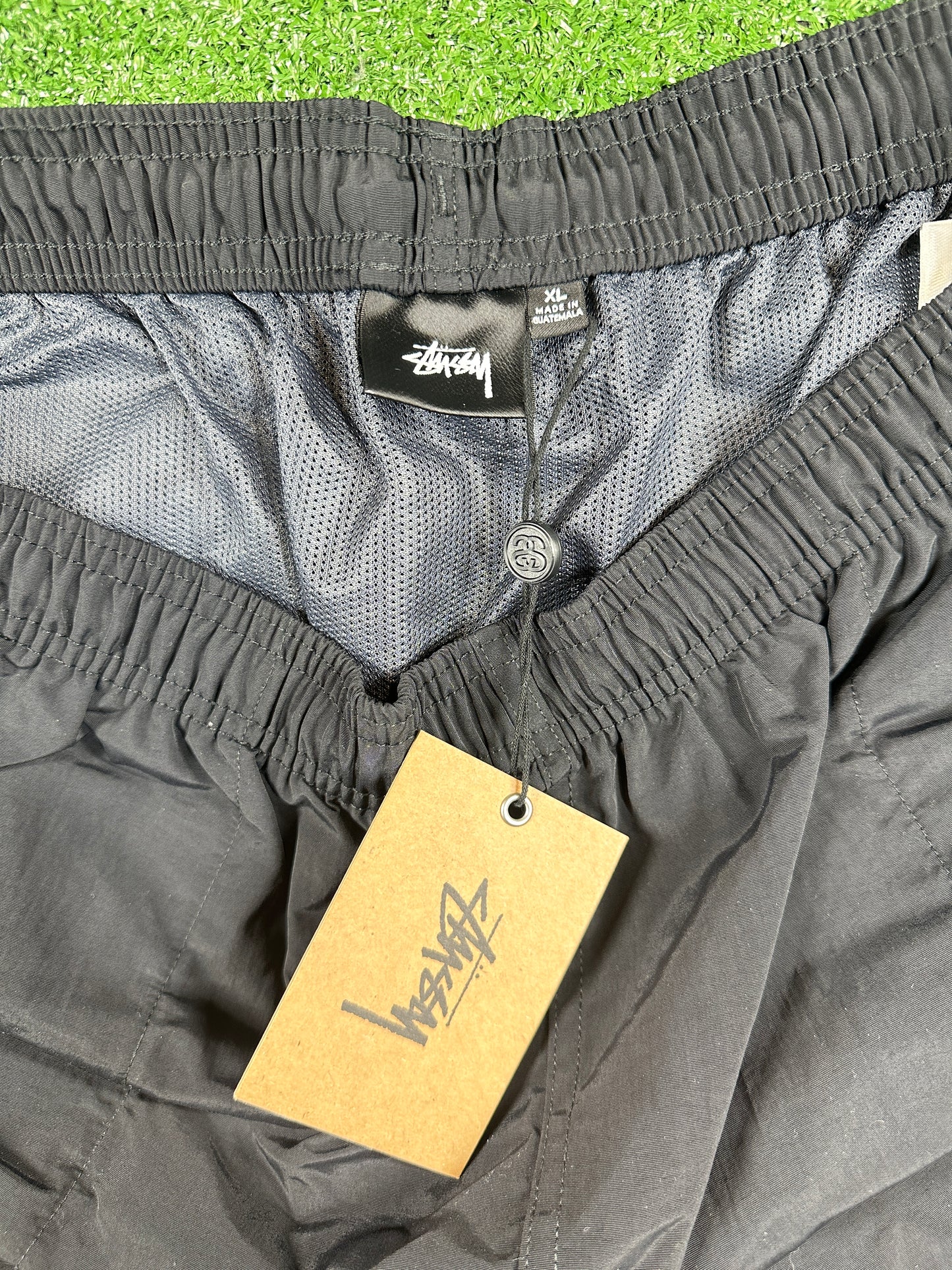 Stussy Brand New Men's Black Nylon Swim Shorts - Size XL