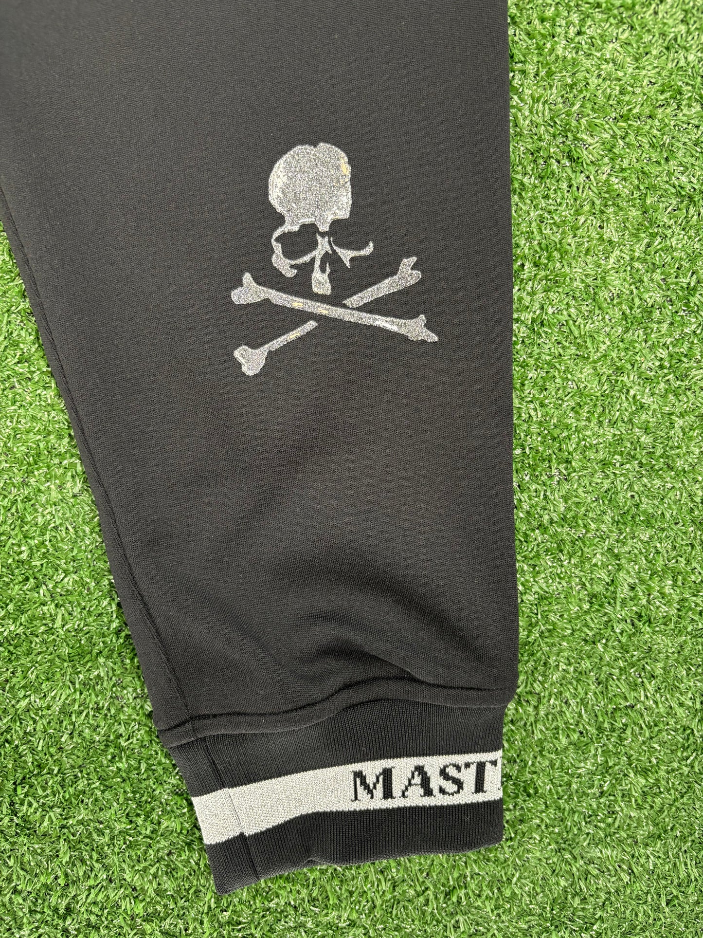 Mastermind Color Ribbed Black Track Pants Size Large (MSRP: $1,279)