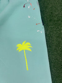 Palm Angels PXP Painted Sweatpants Seafoam Yellow Medium Brand New